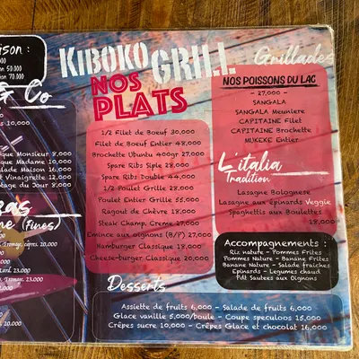 Kiboko Grill restaurant