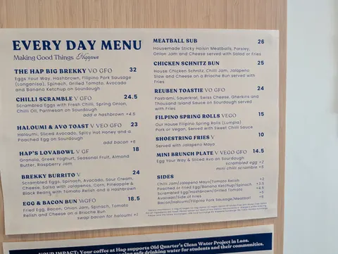 Menu photo 1 for Hap Cafe, by Jonathan K.