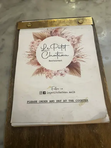 Menu photo 1 for Le Petit Chateau Restaurant, by Carmen Stewart