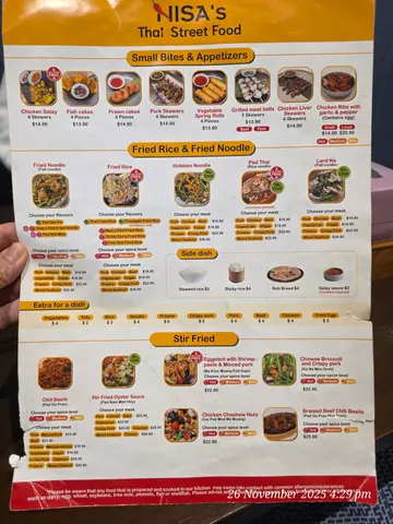 Menu photo 1 for Nisa's Thai Street Food (Melbourne's CBD), by IKM