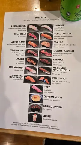 Menu photo 1 for Shira Nui Japanese Restaurant, by SK