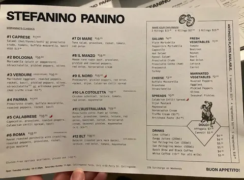 Menu photo 1 for Stefanino Panino e Vino, by Linh Leigh